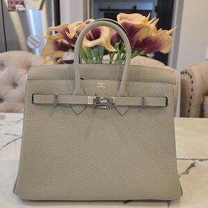 25cm Bag in Light Sage Green with Palladium Hardware